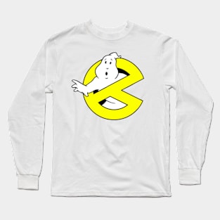 Eating Mooglie! Ghostbusters / Pacman Logo Long Sleeve T-Shirt